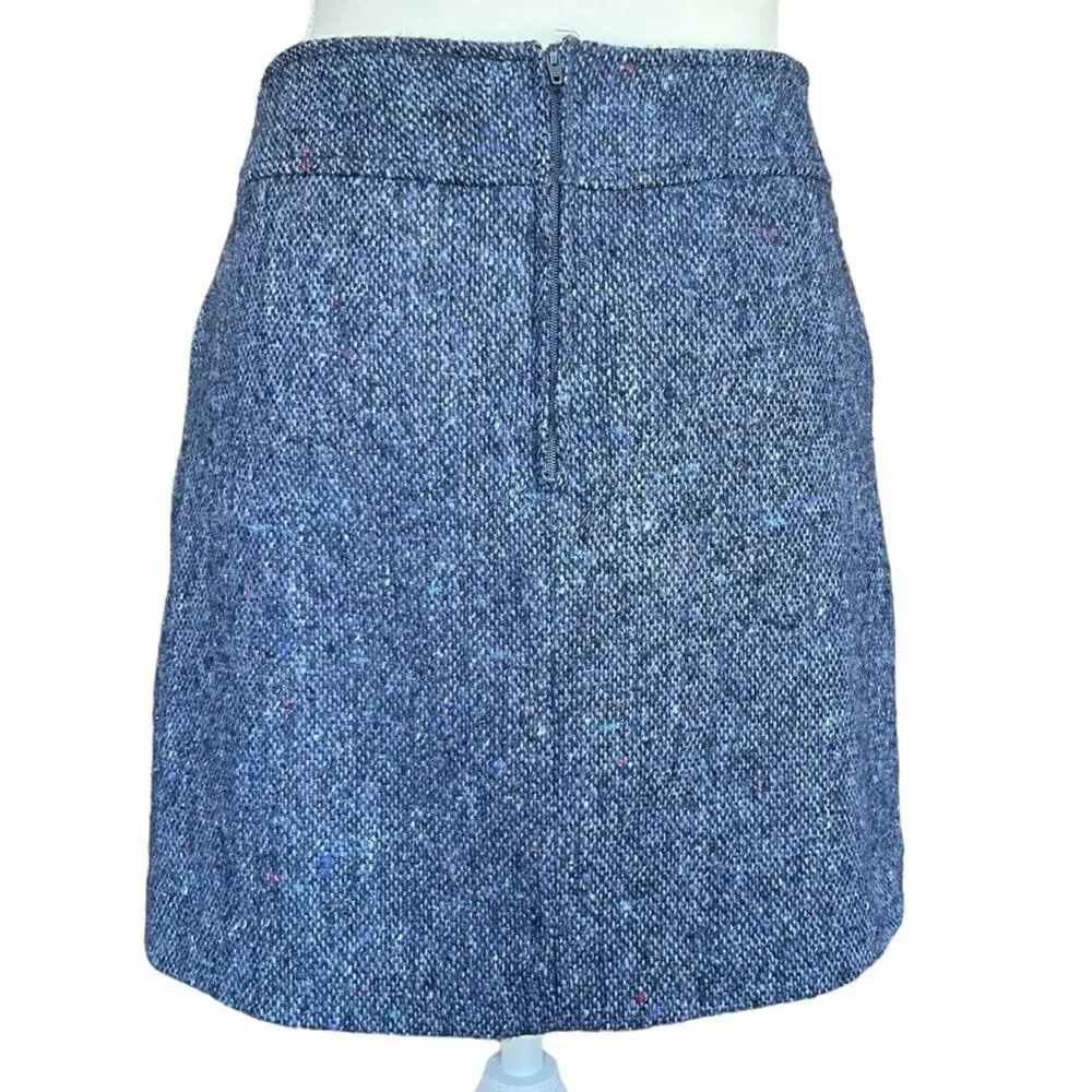 Express vintage wool blend Tweed miniskirt with front pockets size 4 Y2K